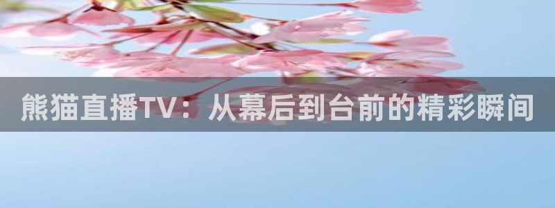 jr看球直播：熊猫直播TV：从幕后到台前的精彩瞬间